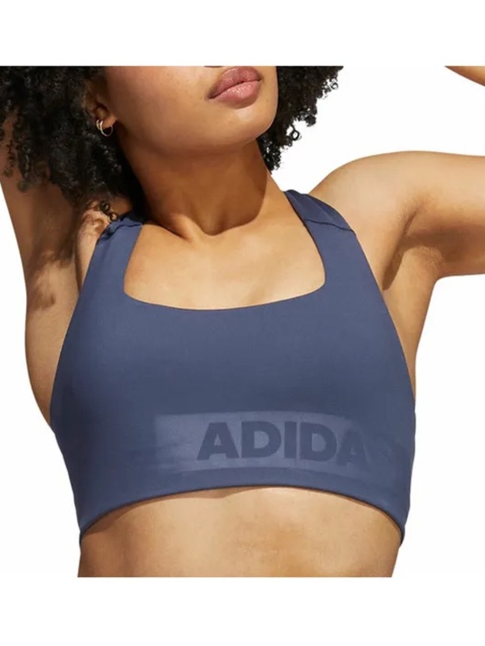 Adidas Shadow Navy Medium Support Mesh Center Back Strap Sports Bra. Large. NWT